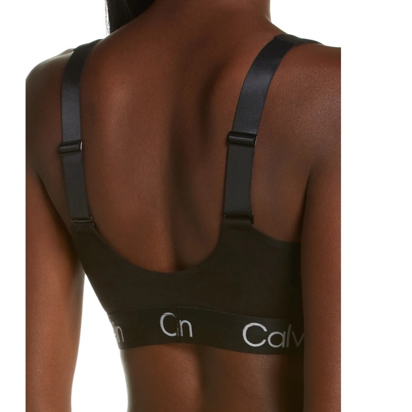 CALVIN KLEIN Unlined Cotton Blend Bralette - Picture 4 of 14